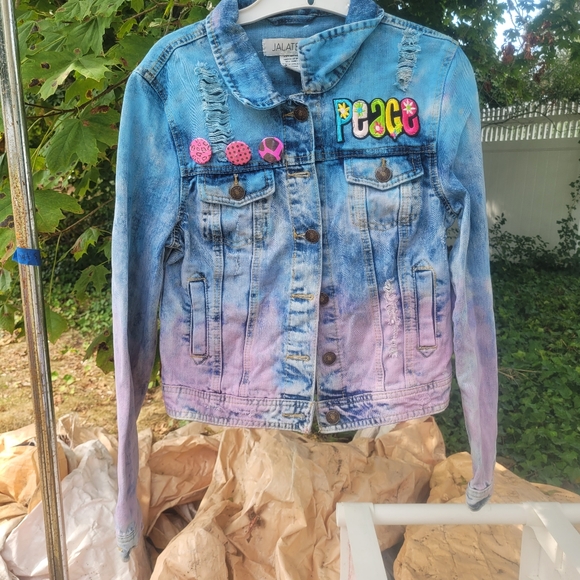 Tie dyed evil eye jacket - Picture 2 of 4
